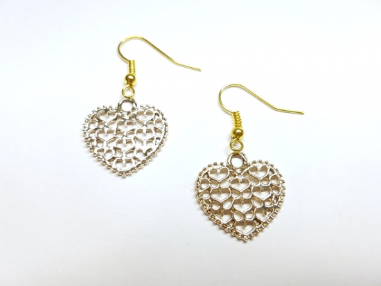 Herz Ohrringe goldfarben heart